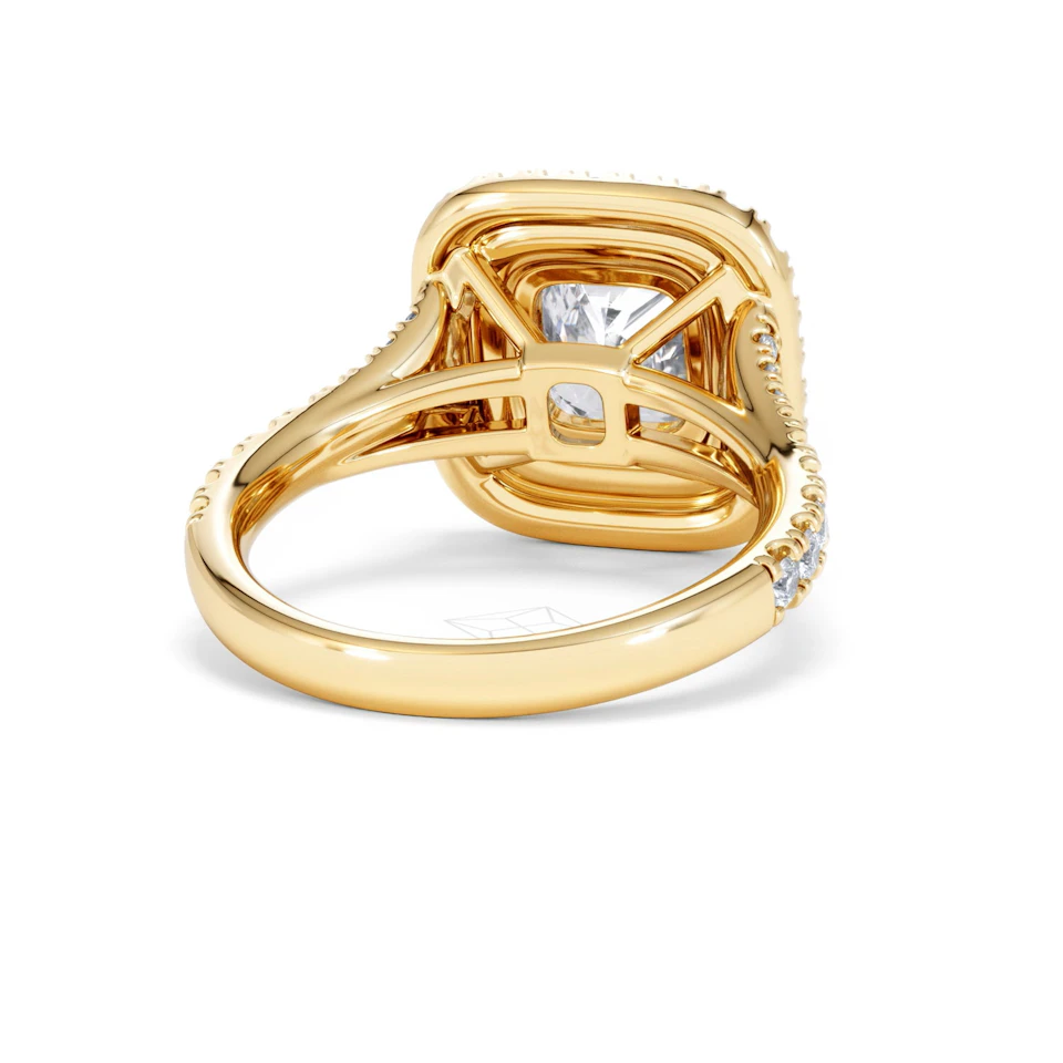 Anastasia Lab Diamond Halo Engagement Ring in 18K Gold 2.70ct F/VS1