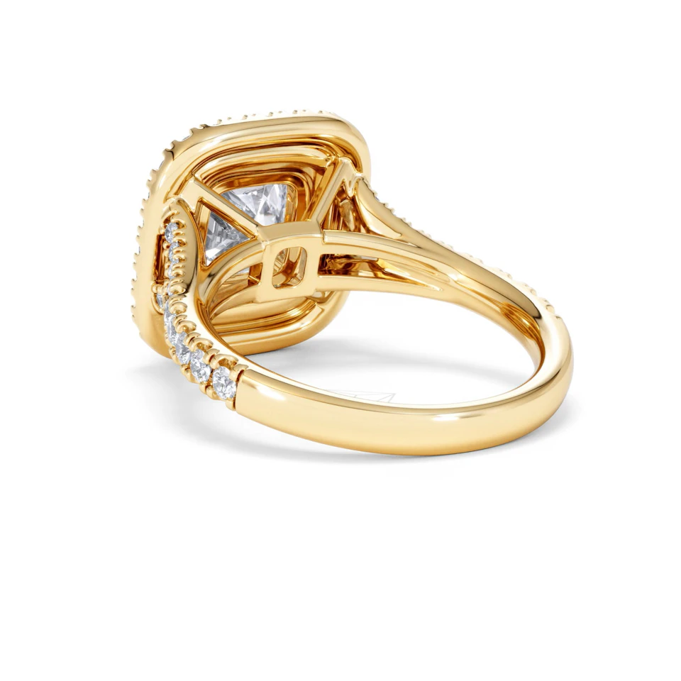 Anastasia Lab Diamond Halo Engagement Ring in 18K Gold 2.70ct F/VS1