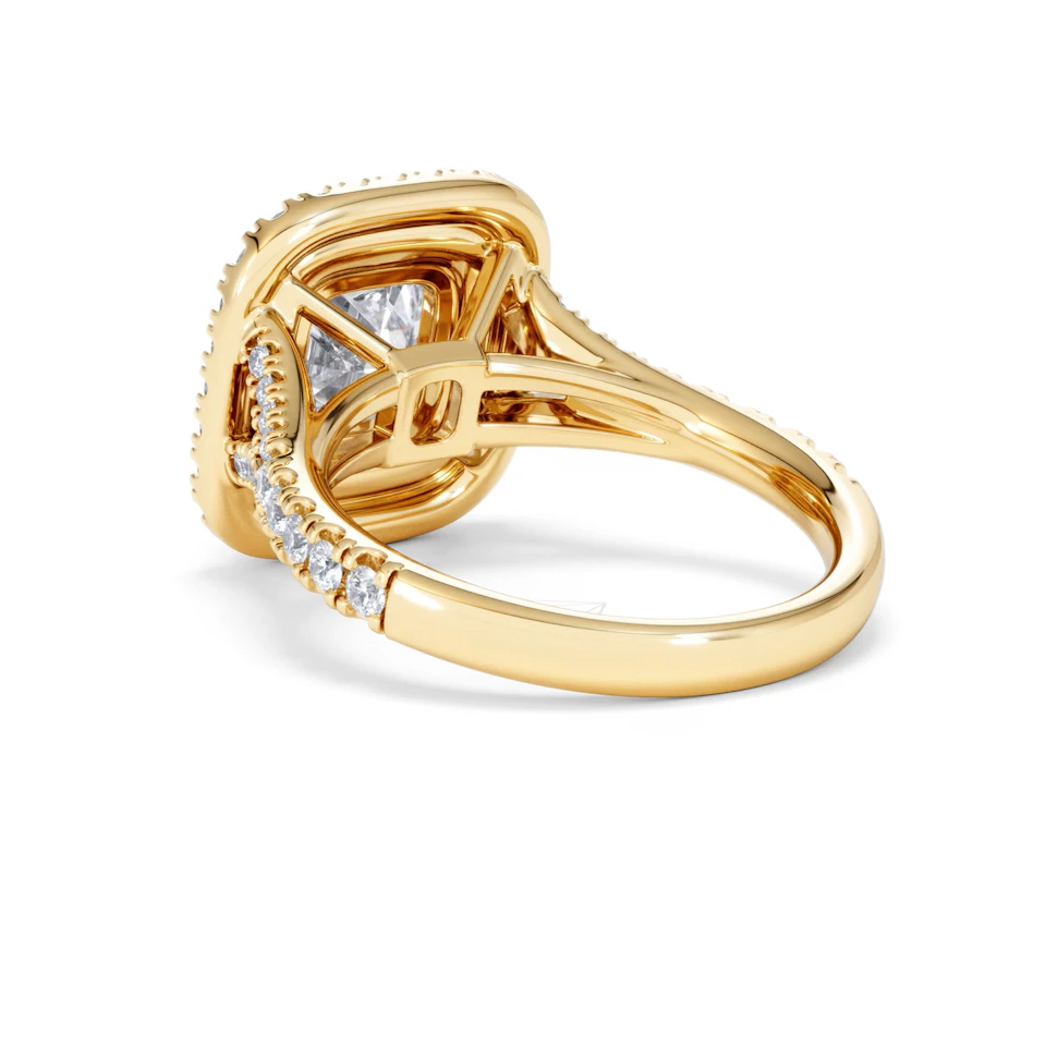 Anastasia Lab Diamond Halo Engagement Ring in 18K Gold 2.70ct F/VS1