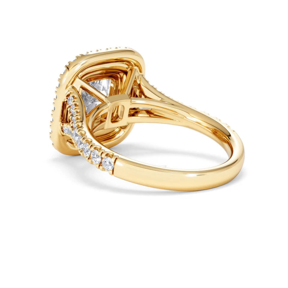 Anastasia Lab Diamond Halo Engagement Ring in 18K Gold 2.70ct F/VS1