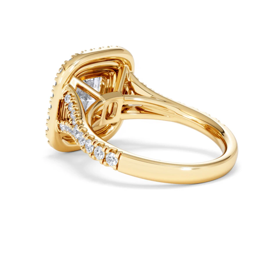 Anastasia Lab Diamond Halo Engagement Ring in 18K Gold 2.70ct F/VS1