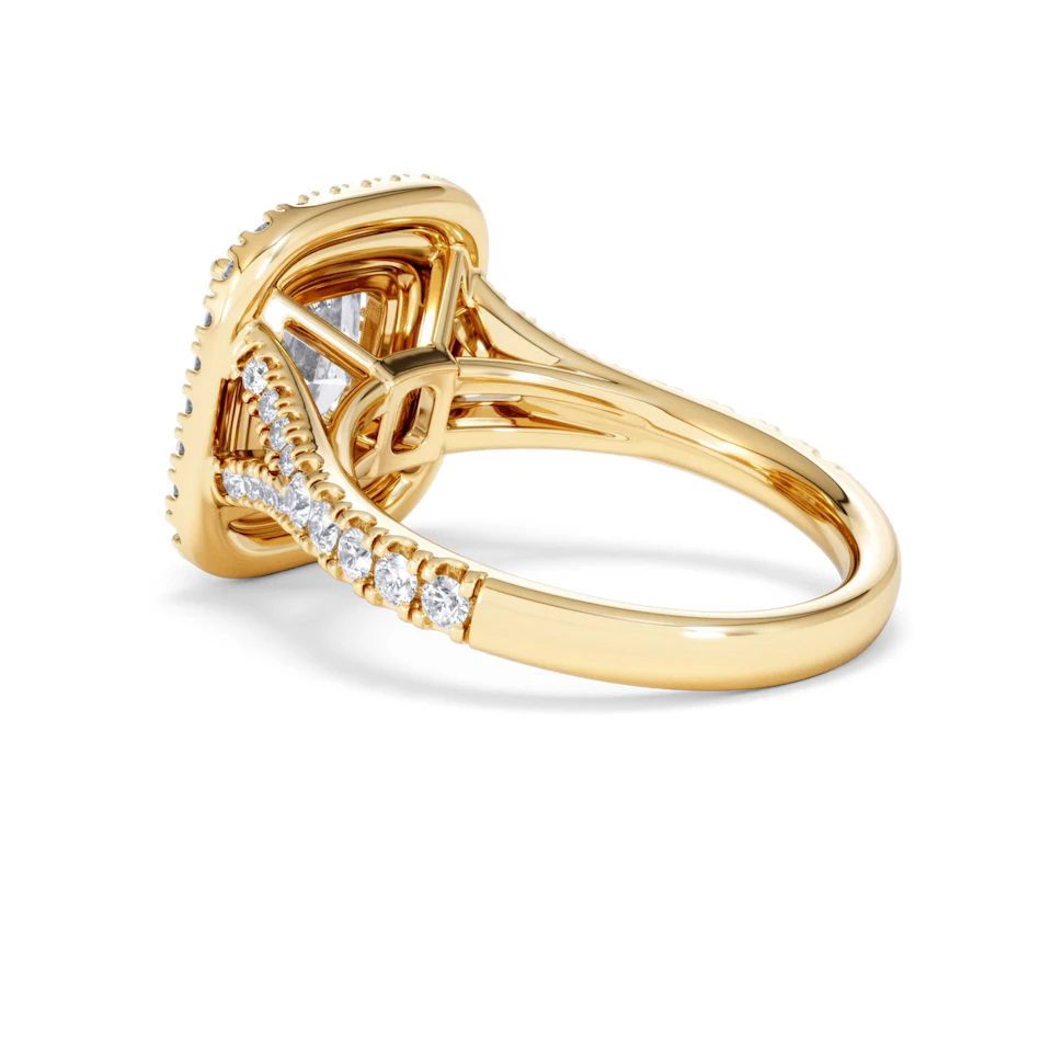 Anastasia Lab Diamond Halo Engagement Ring in 18K Gold 2.70ct F/VS1