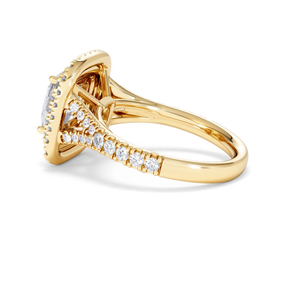Anastasia Lab Diamond Halo Engagement Ring in 18K Gold 2.70ct F/VS1