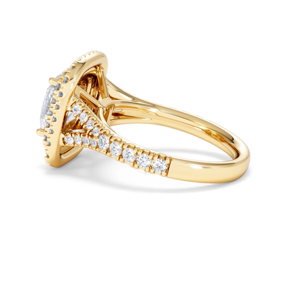 Anastasia Lab Diamond Halo Engagement Ring in 18K Gold 2.70ct F/VS1