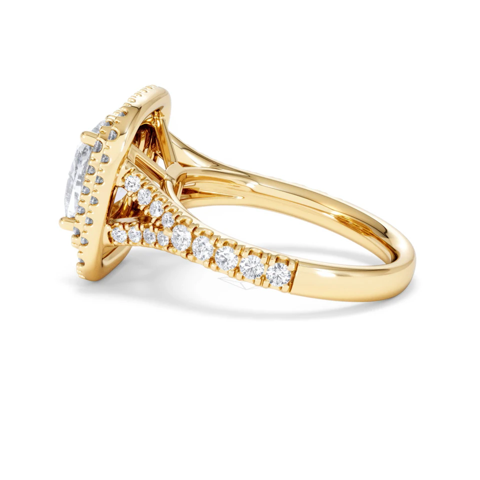 Anastasia Lab Diamond Halo Engagement Ring in 18K Gold 2.70ct F/VS1