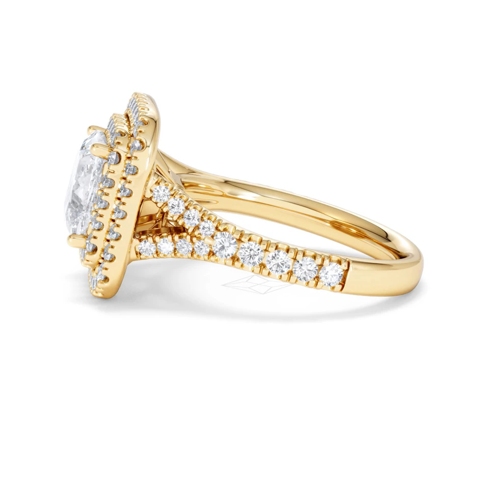 Anastasia Lab Diamond Halo Engagement Ring in 18K Gold 2.70ct F/VS1