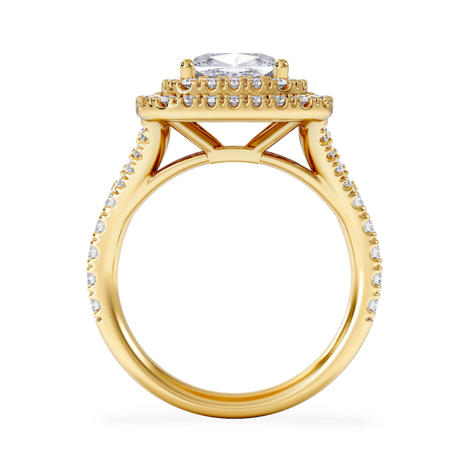 Anastasia Lab Diamond Halo Engagement Ring in 18K Gold 2.70ct F/VS1