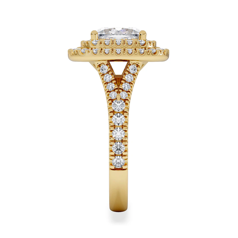 Anastasia Lab Diamond Halo Engagement Ring in 18K Gold 2.70ct F/VS1