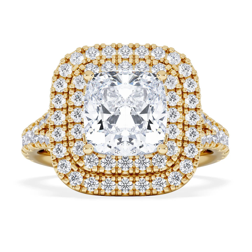 Anastasia Lab Diamond Halo Engagement Ring in 18K Gold 2.70ct F/VS1
