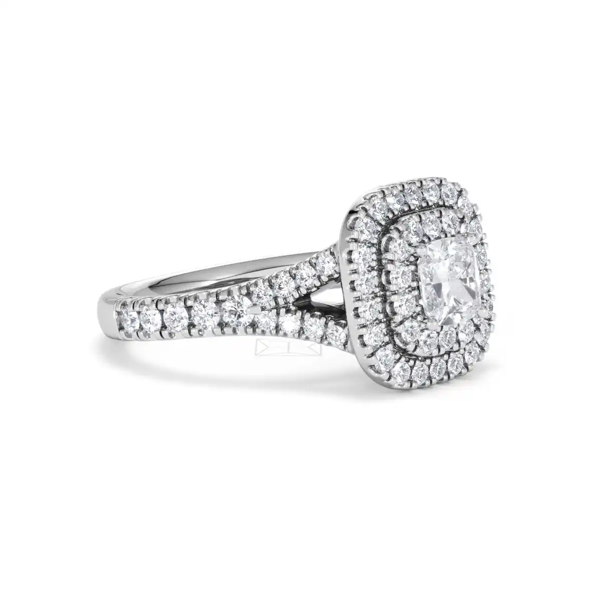 Anastasia Lab Diamond Halo Engagement Ring in Platinum 1.30ct F/VS1