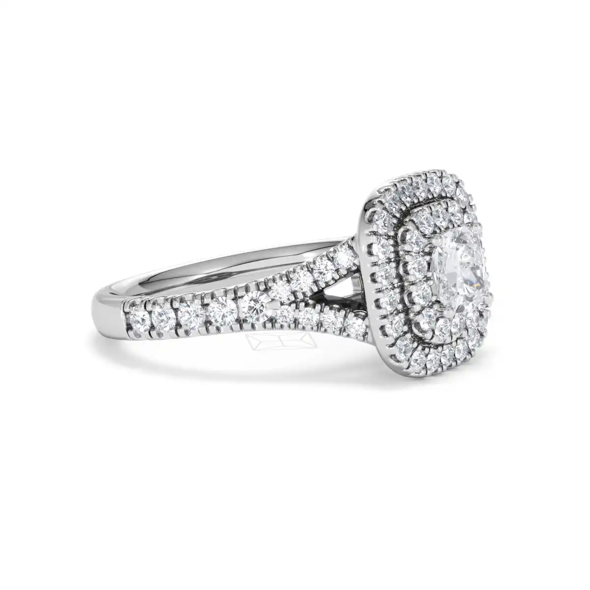 Anastasia Lab Diamond Halo Engagement Ring in Platinum 1.30ct F/VS1