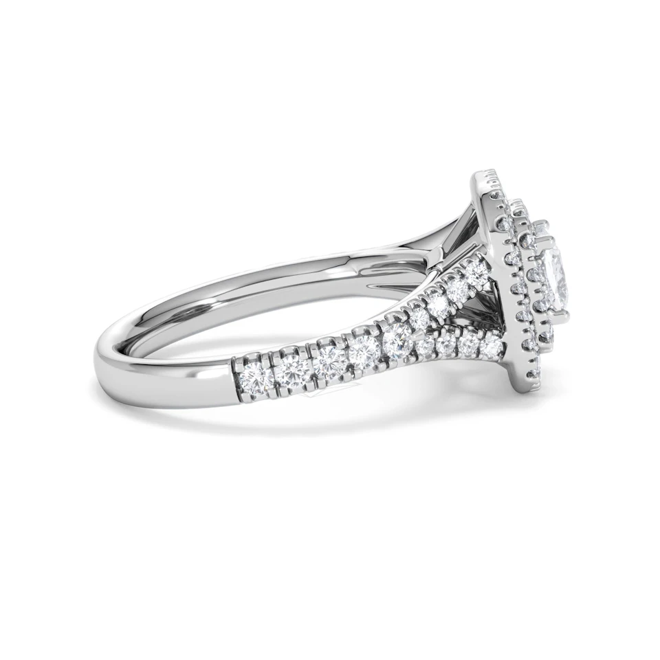 Anastasia Diamond Halo Engagement Ring in Platinum 1.30ct G/VS2