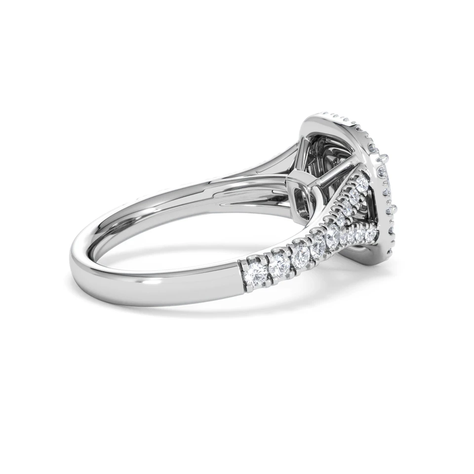 Anastasia Lab Diamond Halo Engagement Ring in Platinum 1.30ct F/VS1