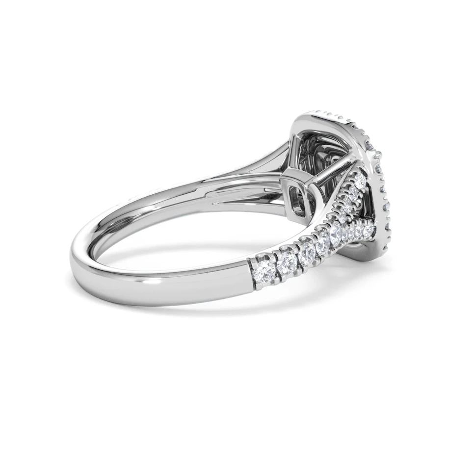 Anastasia Diamond Halo Engagement Ring in Platinum 1.30ct G/SI2