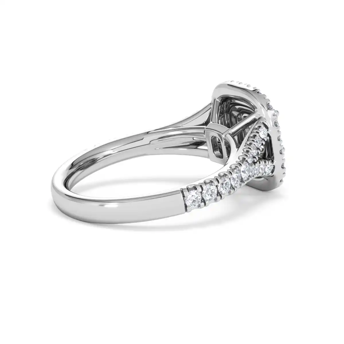 Anastasia Lab Diamond Halo Engagement Ring in Platinum 1.30ct F/VS1