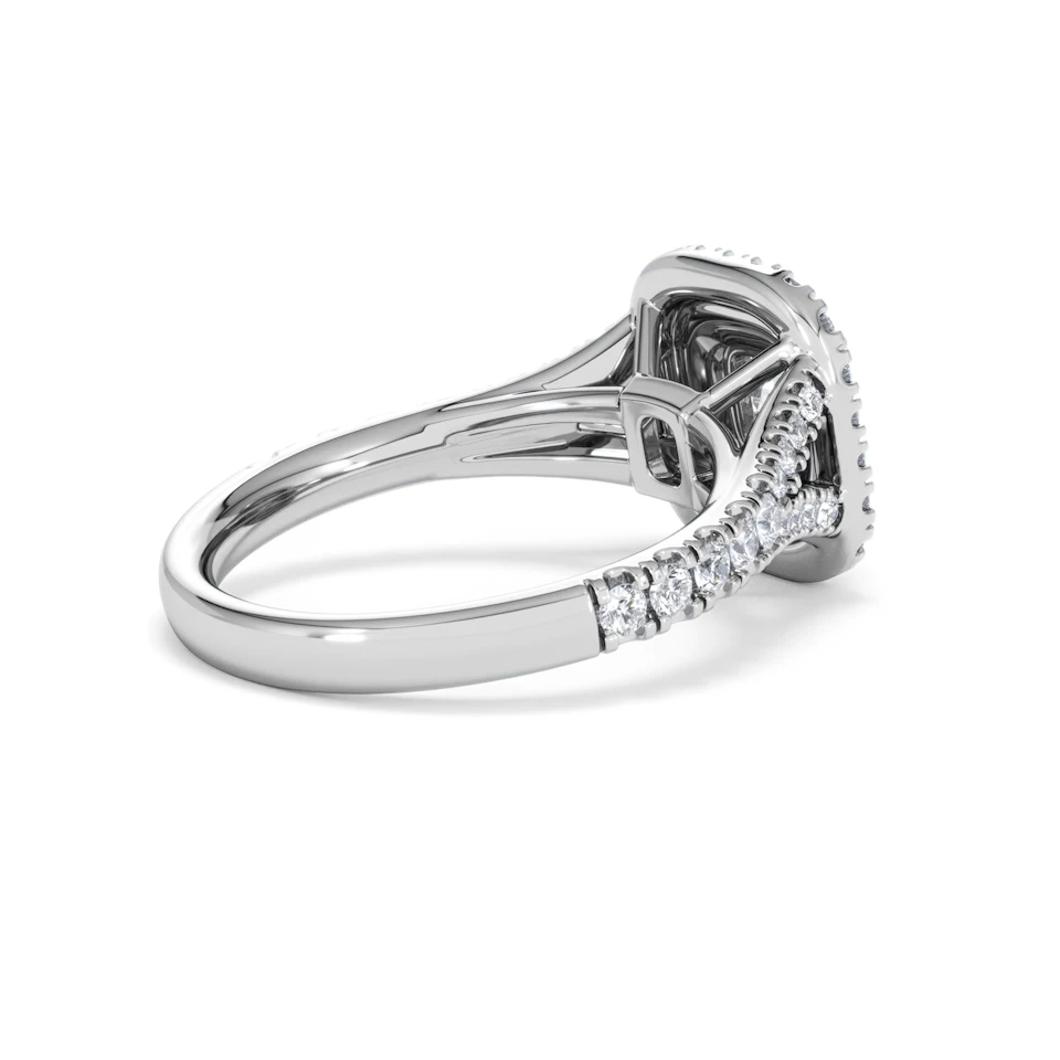 Anastasia Diamond Halo Engagement Ring in Platinum 1.30ct G/VS2