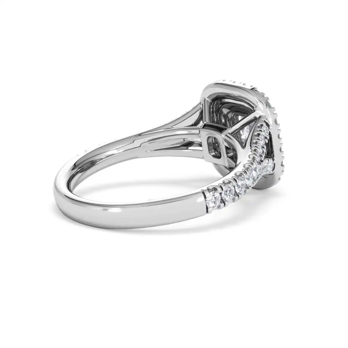 Anastasia Lab Diamond Halo Engagement Ring in Platinum 1.30ct F/VS1