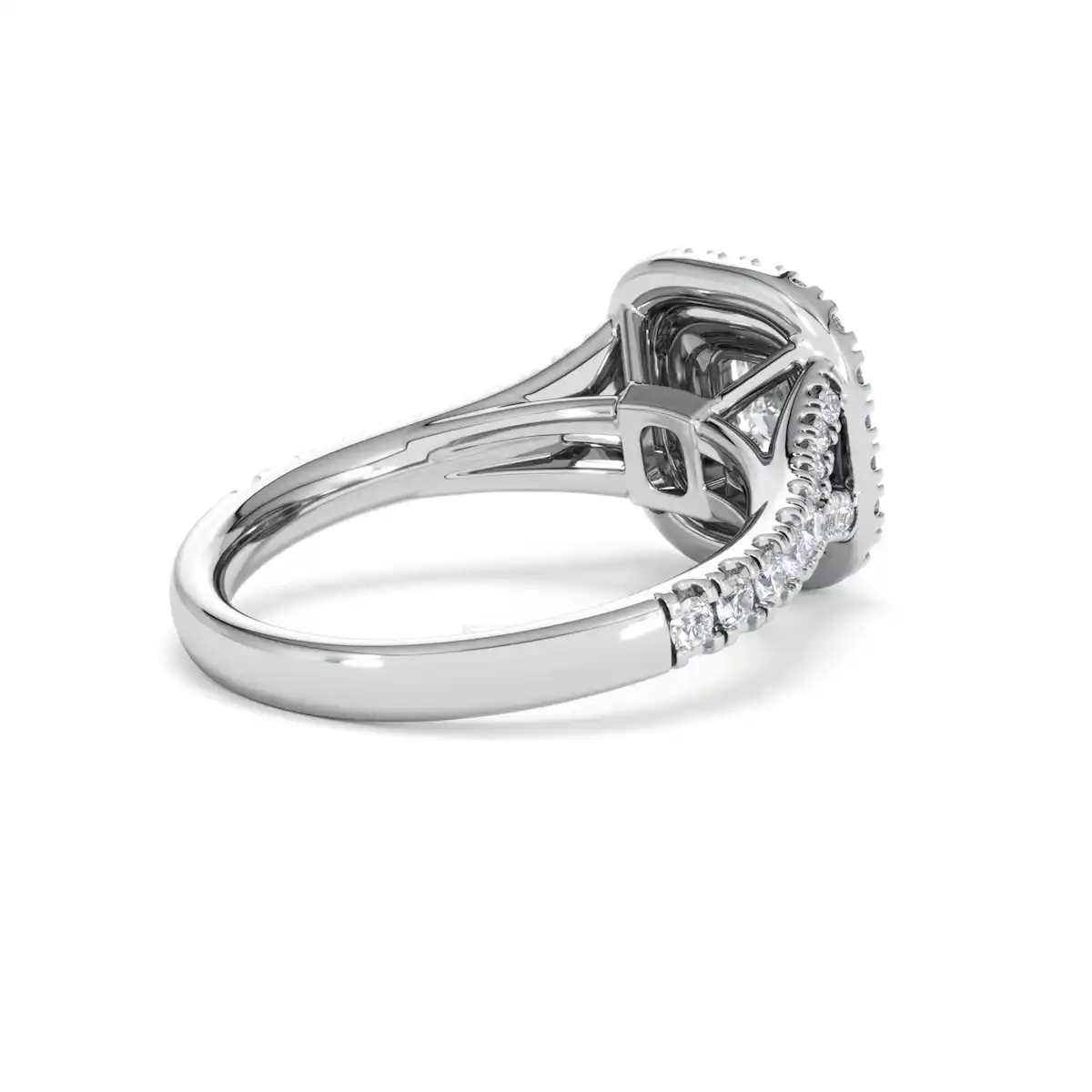 Anastasia Lab Diamond Halo Engagement Ring in Platinum 1.30ct F/VS1
