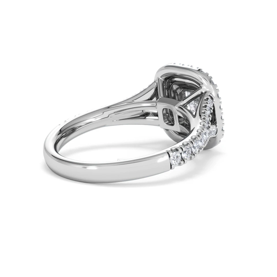 Anastasia Diamond Halo Engagement Ring in Platinum 1.30ct G/VS2