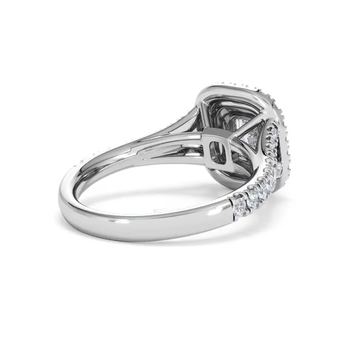 Anastasia Lab Diamond Halo Engagement Ring in Platinum 1.30ct F/VS1