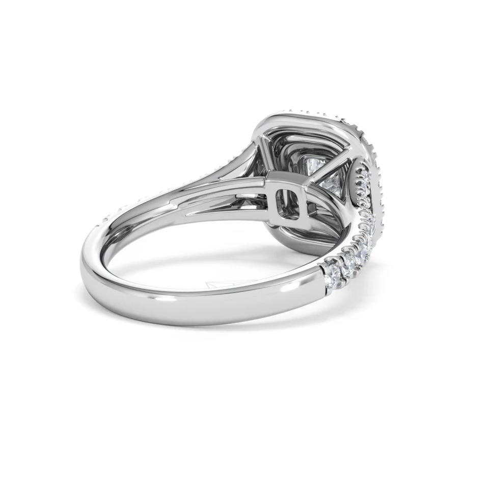 Anastasia Diamond Halo Engagement Ring in Platinum 1.30ct G/SI2