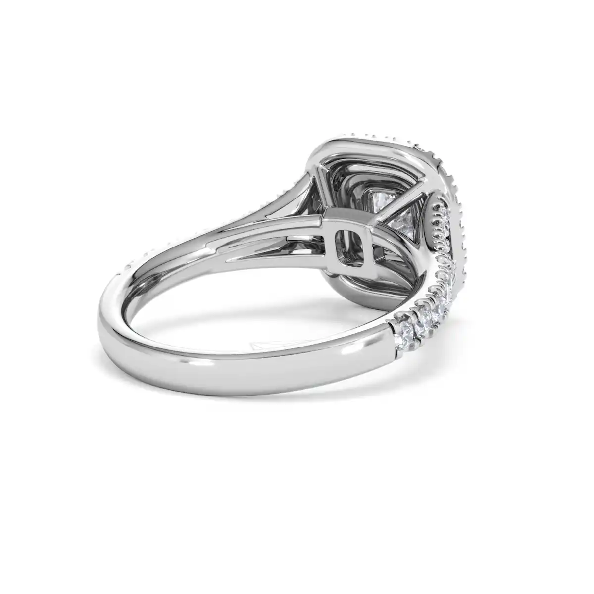 Anastasia Lab Diamond Halo Engagement Ring in Platinum 1.30ct F/VS1