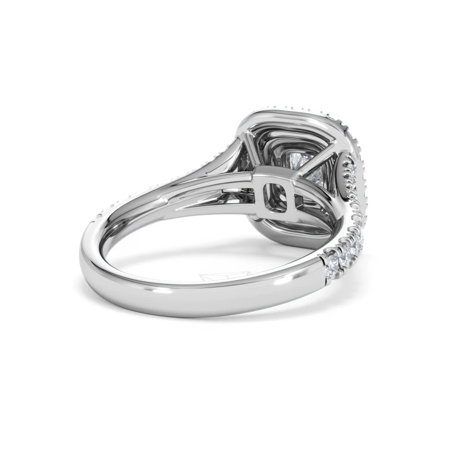 Anastasia Diamond Halo Engagement Ring in Platinum 1.30ct G/VS2