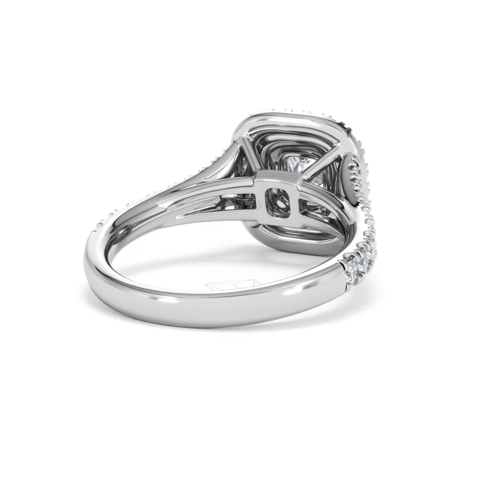 Anastasia Diamond Halo Engagement Ring in Platinum 1.30ct G/VS2