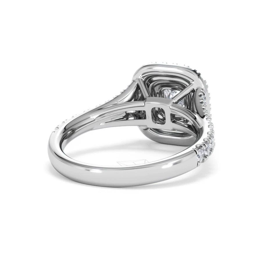 Anastasia Lab Diamond Halo Engagement Ring in Platinum 1.30ct F/VS1