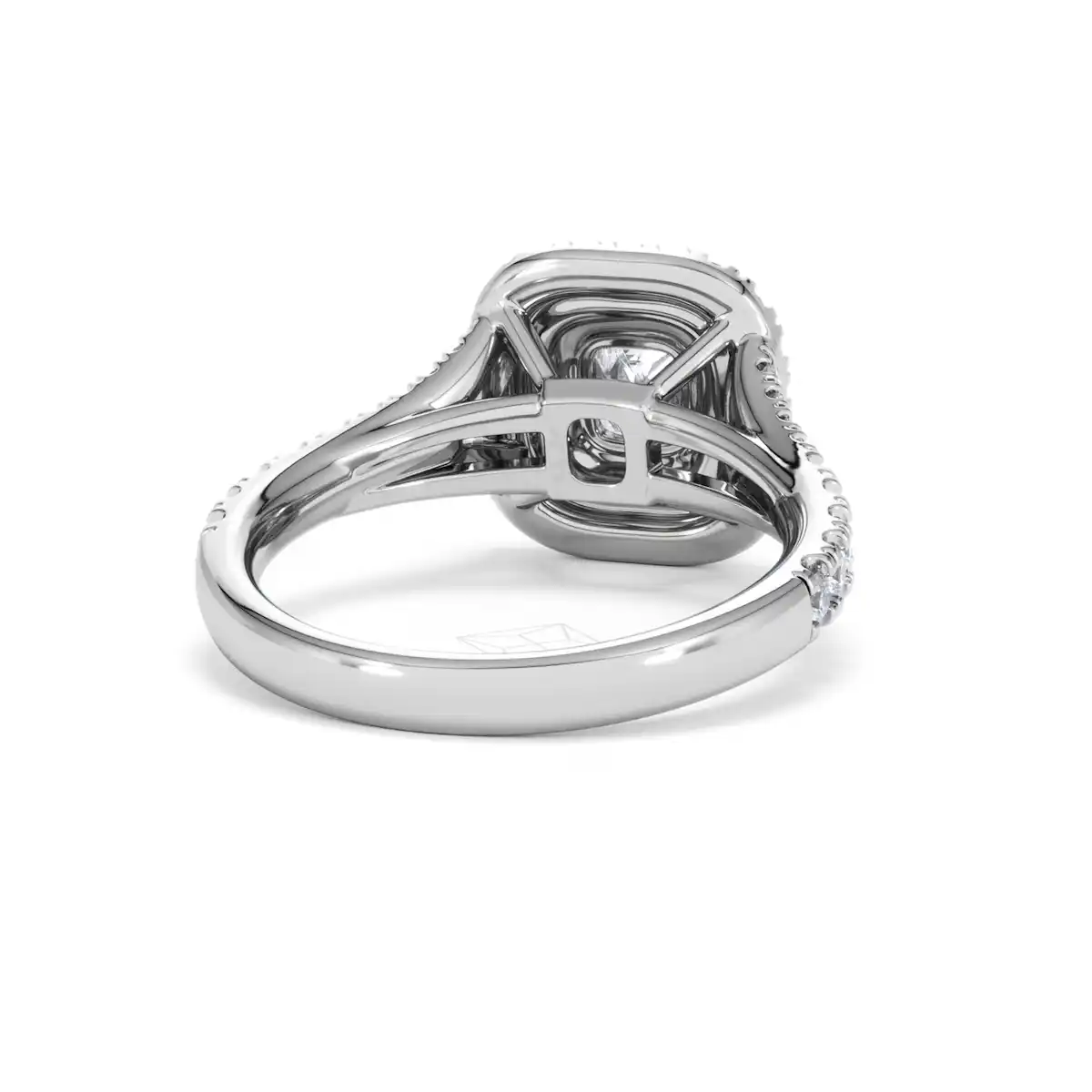 Anastasia Lab Diamond Halo Engagement Ring in Platinum 1.30ct F/VS1