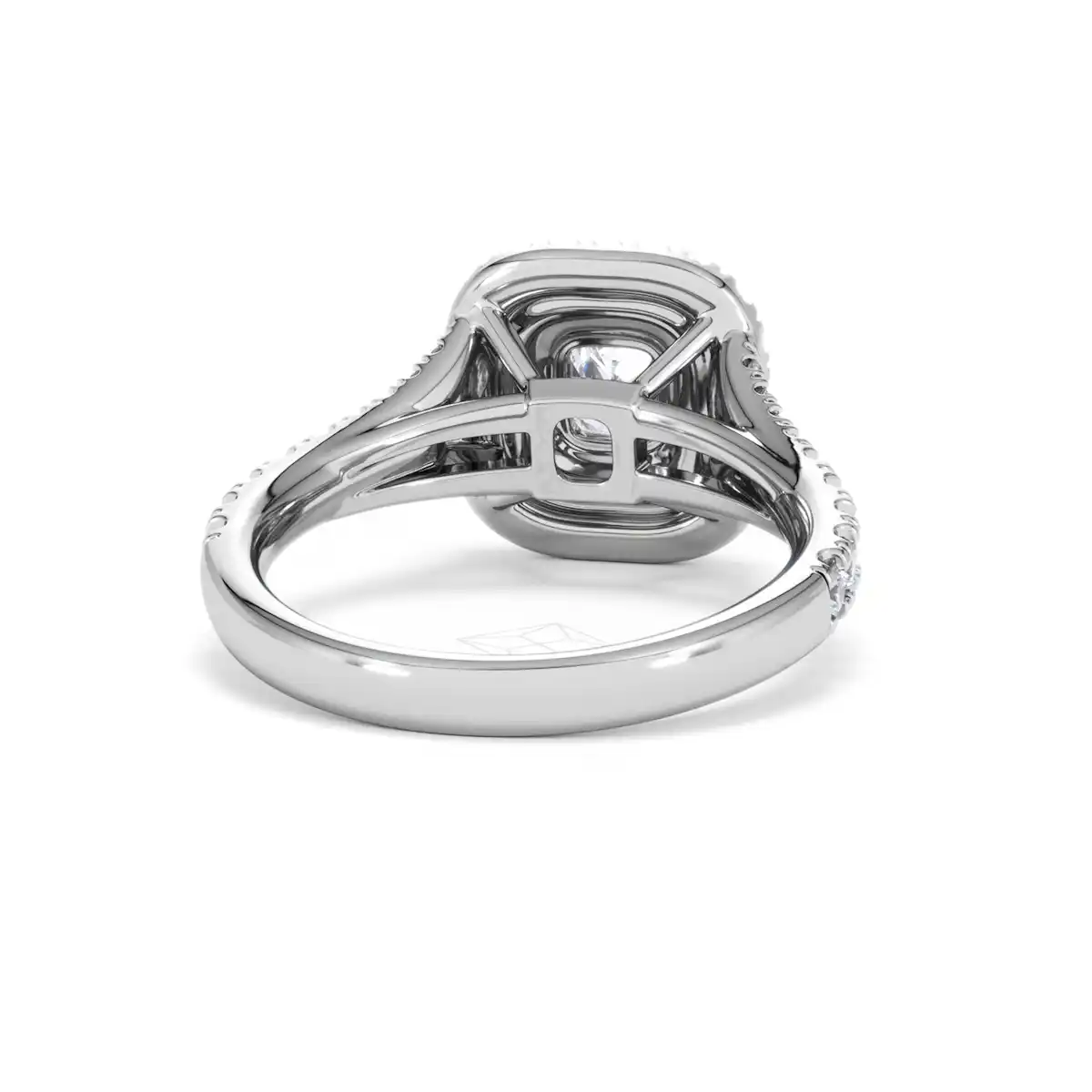 Anastasia Lab Diamond Halo Engagement Ring in Platinum 1.30ct F/VS1