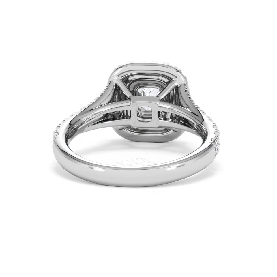 Anastasia Diamond Halo Engagement Ring in Platinum 1.30ct G/VS2