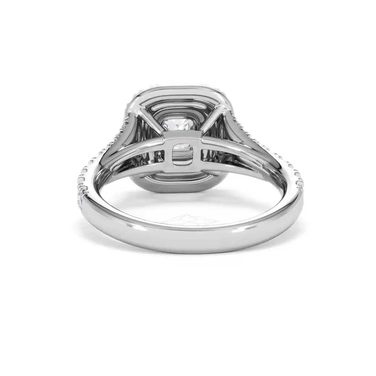 Anastasia Lab Diamond Halo Engagement Ring in Platinum 1.30ct F/VS1