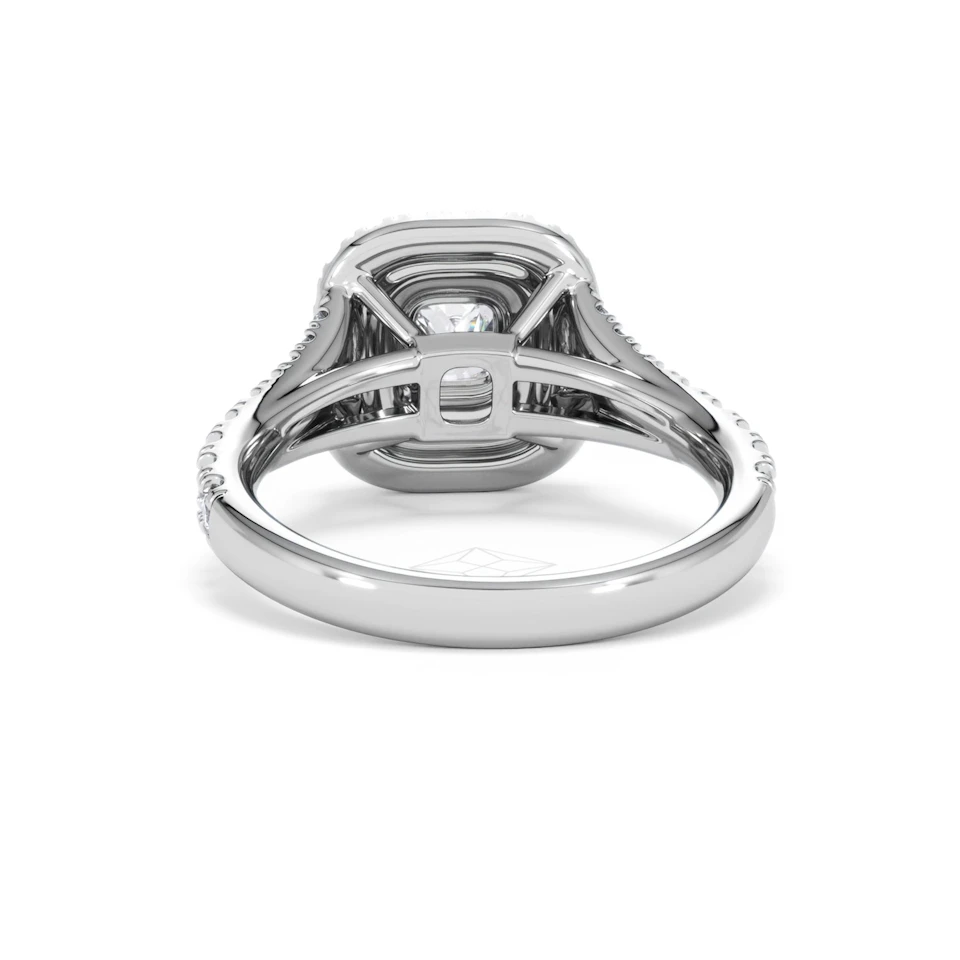Anastasia Diamond Halo Engagement Ring 18K White Gold 1.30ct G/SI2