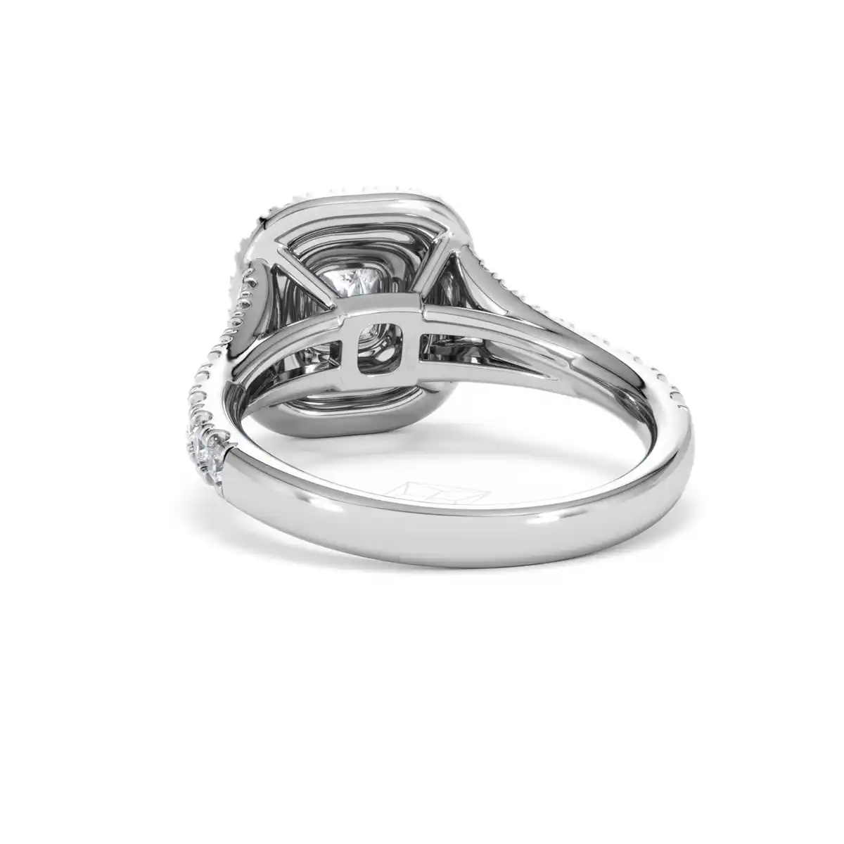 Anastasia Lab Diamond Halo Engagement Ring in Platinum 1.30ct F/VS1