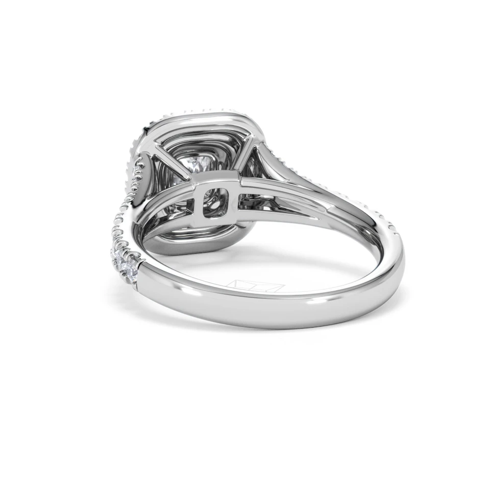 Anastasia Diamond Halo Engagement Ring in Platinum 1.30ct G/SI2