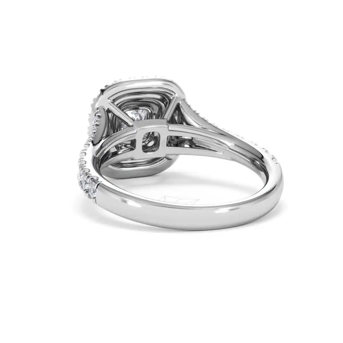 Anastasia Lab Diamond Halo Engagement Ring in Platinum 1.30ct F/VS1