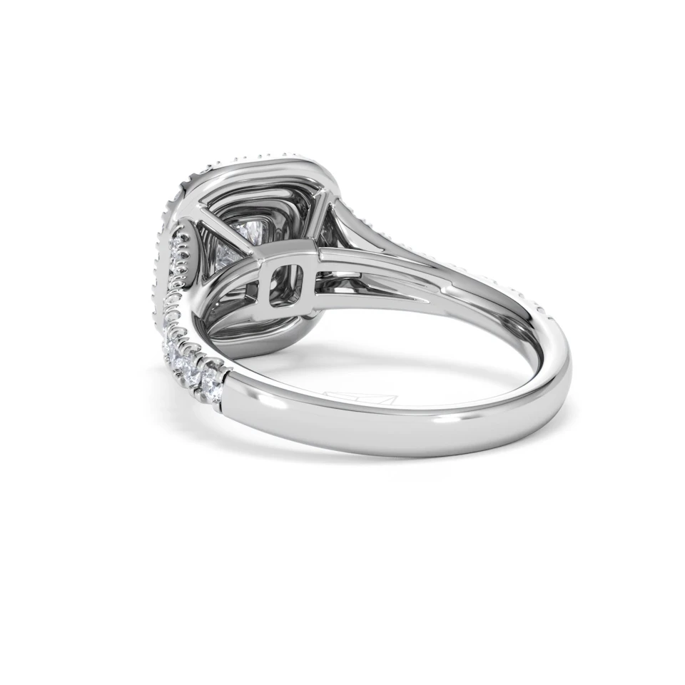 Anastasia Diamond Halo Engagement Ring in Platinum 1.30ct G/VS2