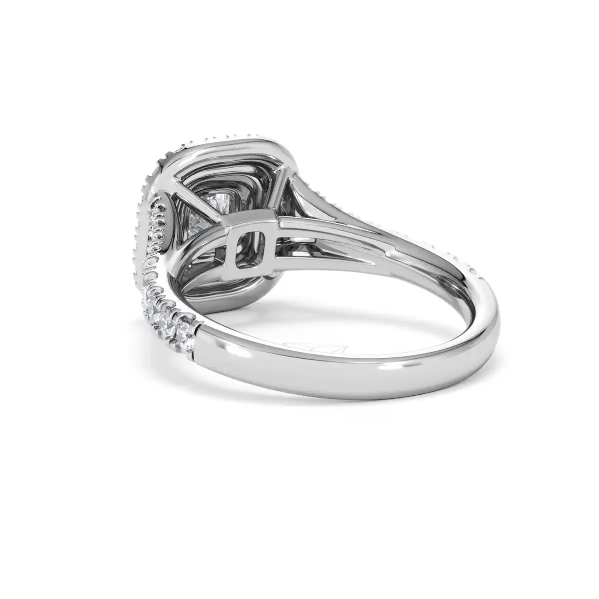 Anastasia Lab Diamond Halo Engagement Ring in Platinum 1.30ct F/VS1