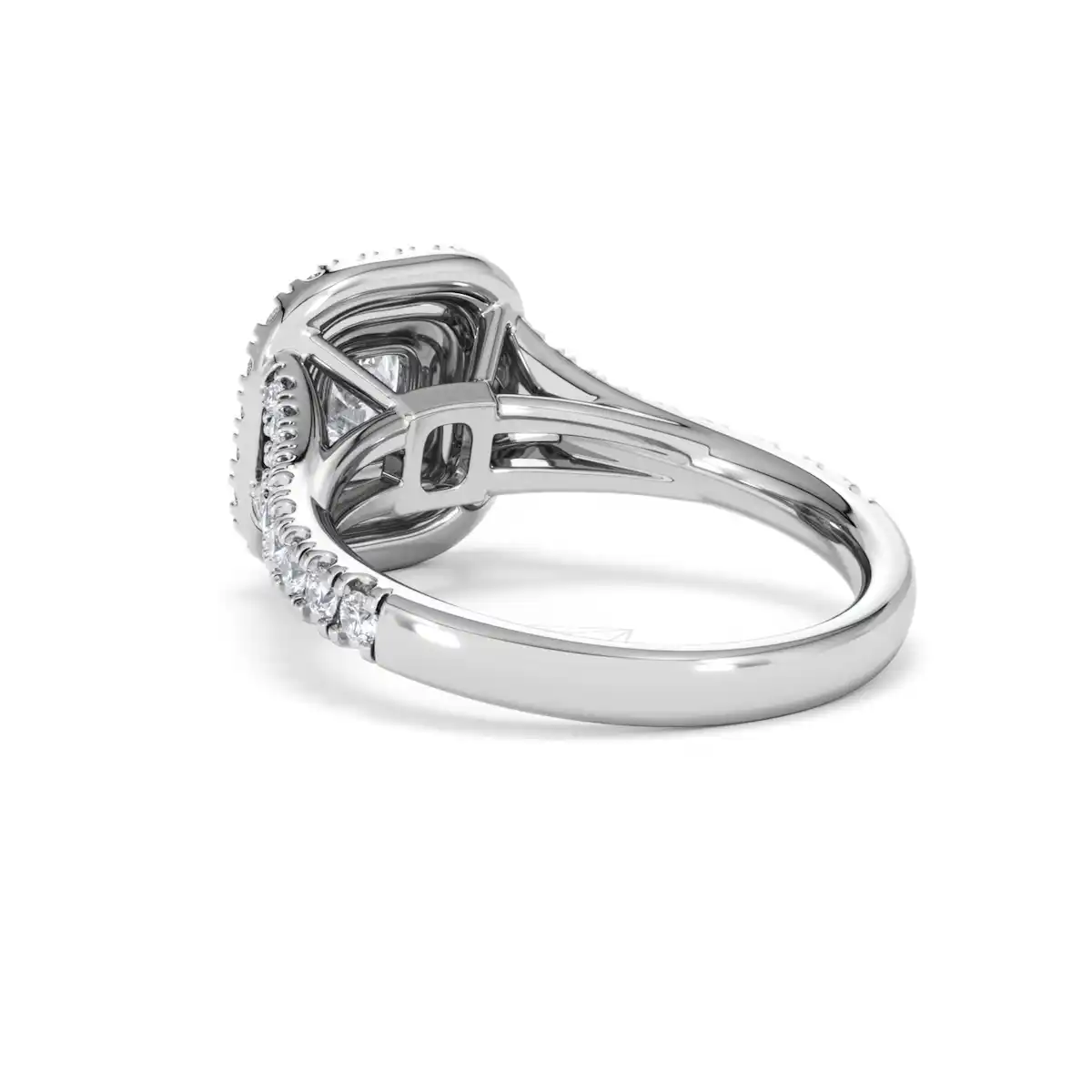 Anastasia Lab Diamond Halo Engagement Ring in Platinum 1.30ct F/VS1