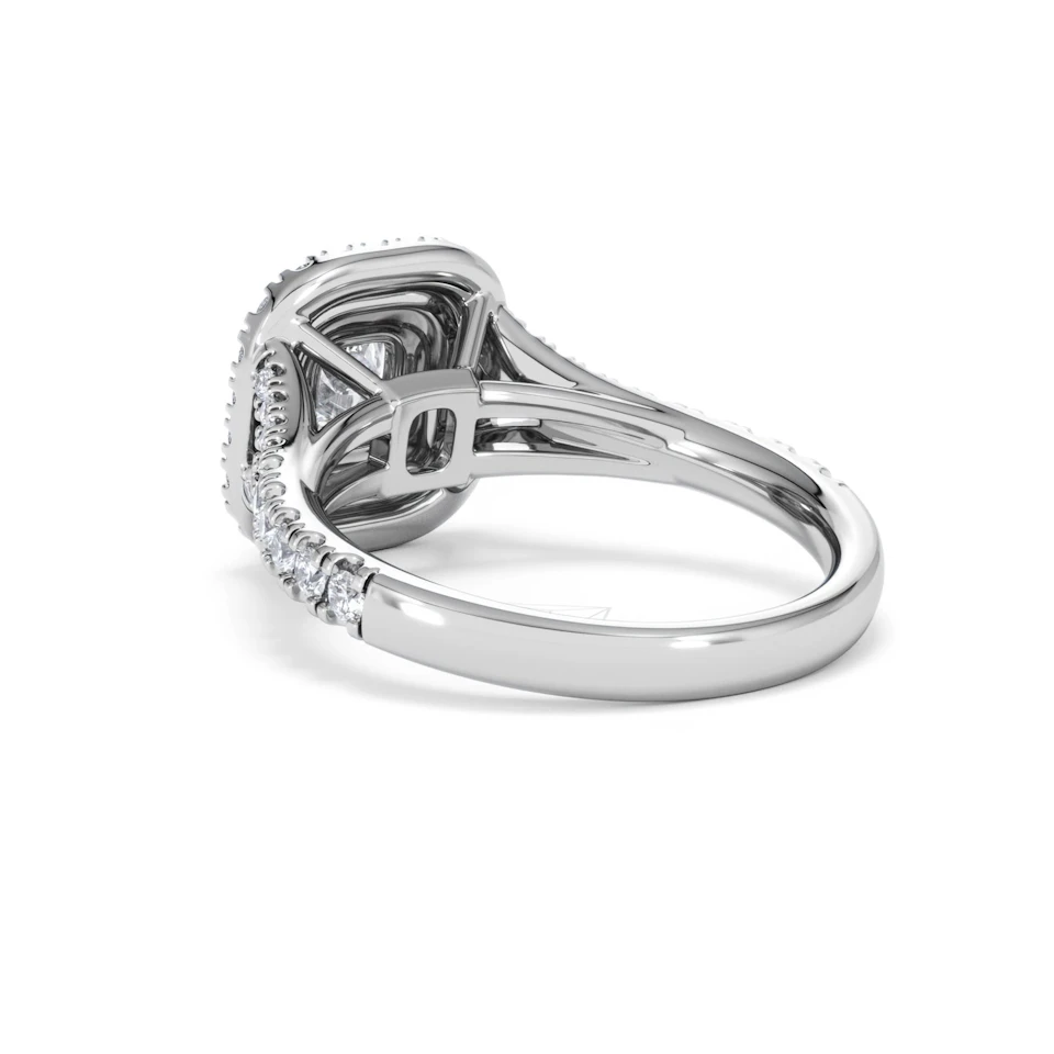 Anastasia Diamond Halo Engagement Ring in Platinum 1.30ct G/VS2