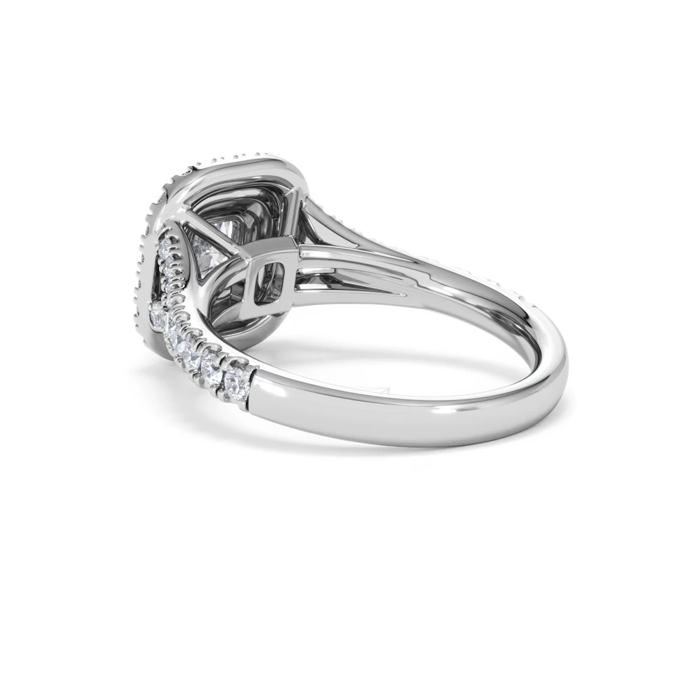 Anastasia Diamond Halo Engagement Ring in Platinum 1.30ct G/VS2