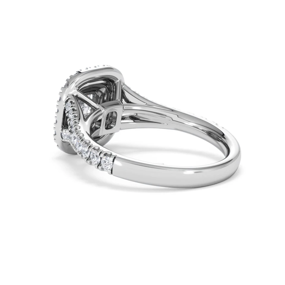 Anastasia Diamond Halo Engagement Ring in Platinum 1.30ct G/VS2