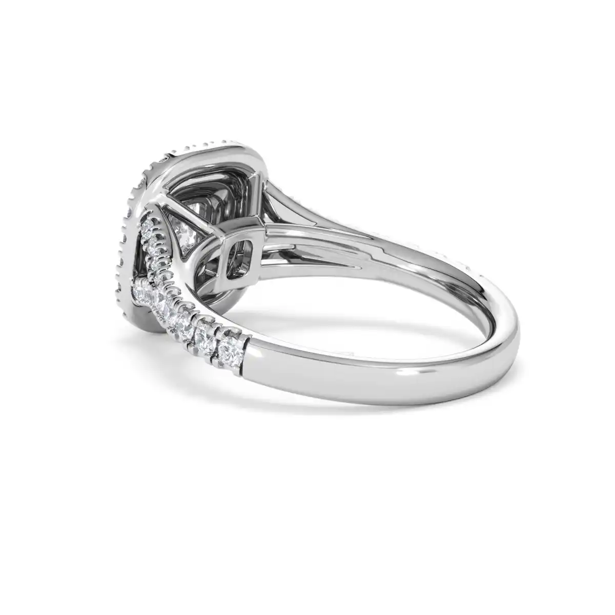 Anastasia Lab Diamond Halo Engagement Ring in Platinum 1.30ct F/VS1