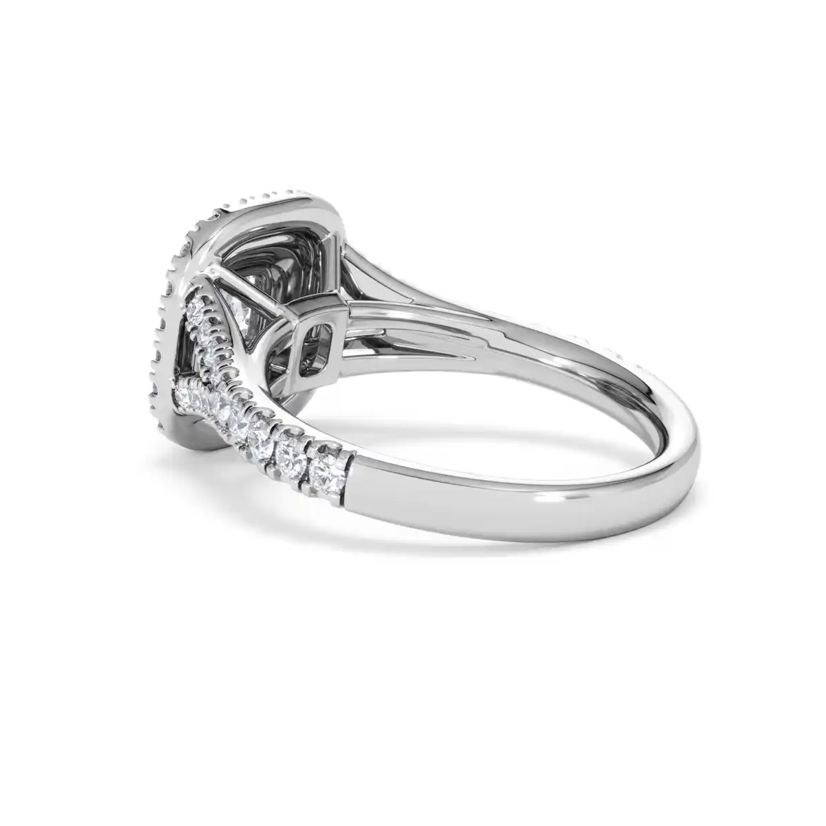 Anastasia Lab Diamond Halo Engagement Ring in Platinum 1.30ct F/VS1