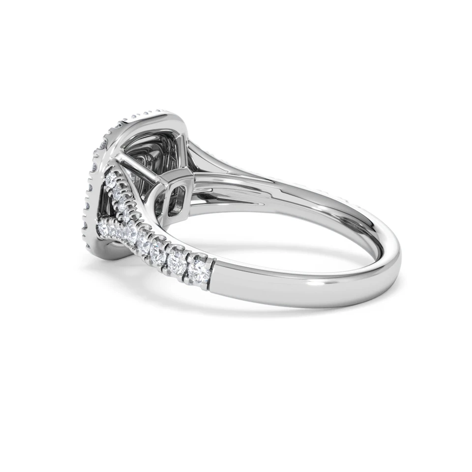 Anastasia Lab Diamond Halo Engagement Ring in Platinum 1.30ct F/VS1