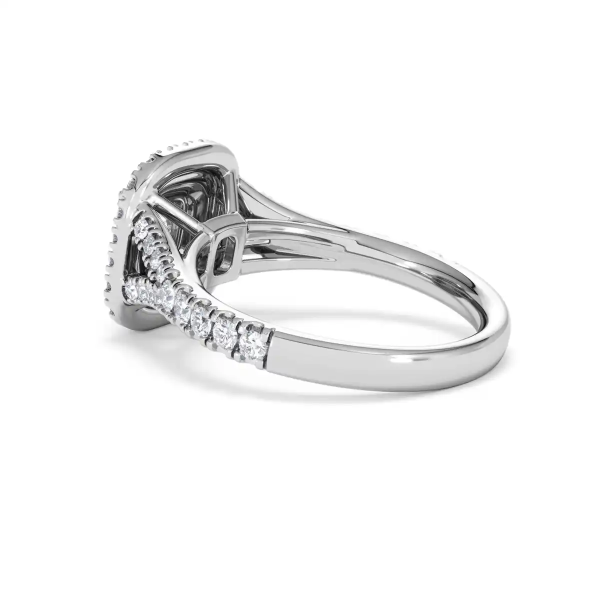 Anastasia Lab Diamond Halo Engagement Ring in Platinum 1.30ct F/VS1