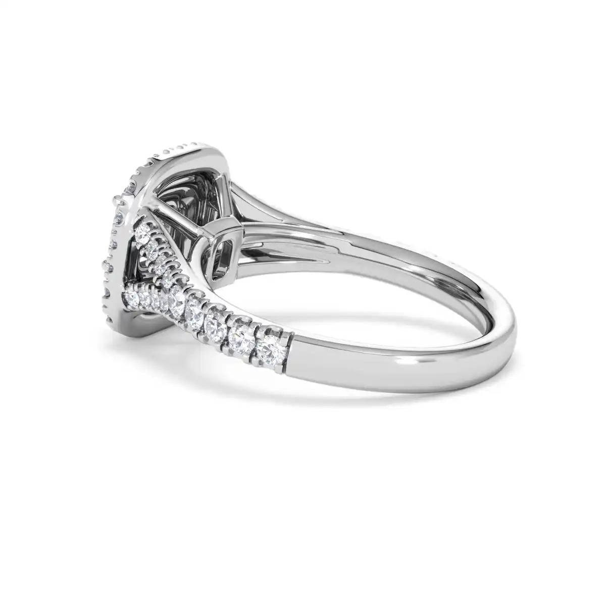 Anastasia Lab Diamond Halo Engagement Ring in Platinum 1.30ct F/VS1