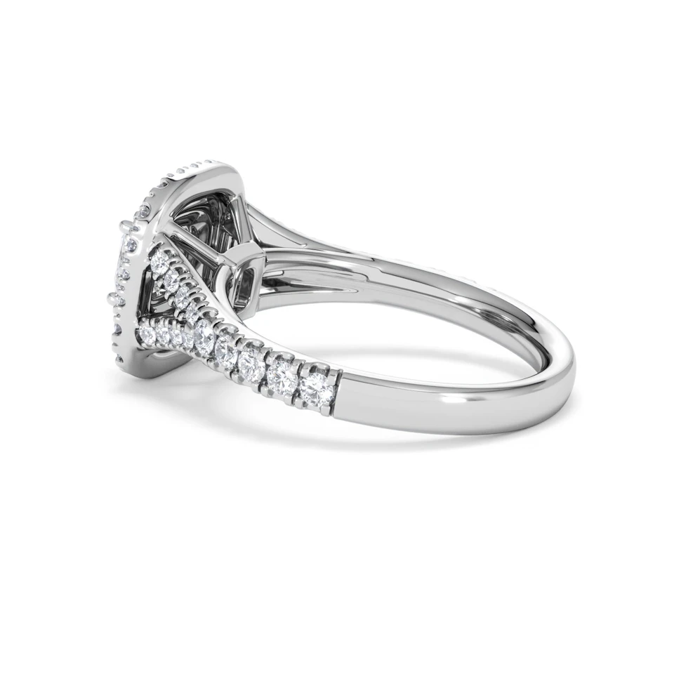 Anastasia Diamond Halo Engagement Ring in Platinum 1.30ct G/VS2