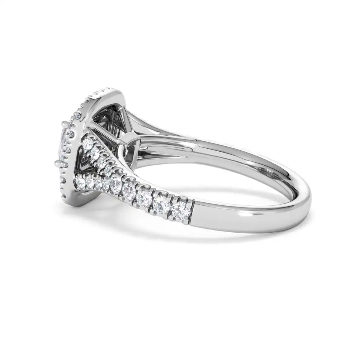 Anastasia Lab Diamond Halo Engagement Ring in Platinum 1.30ct F/VS1